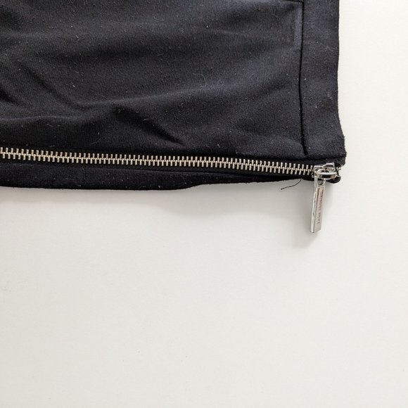 Michael Kors Black Mini Skirt with Silver Grommet Border - Picture 6 of 7